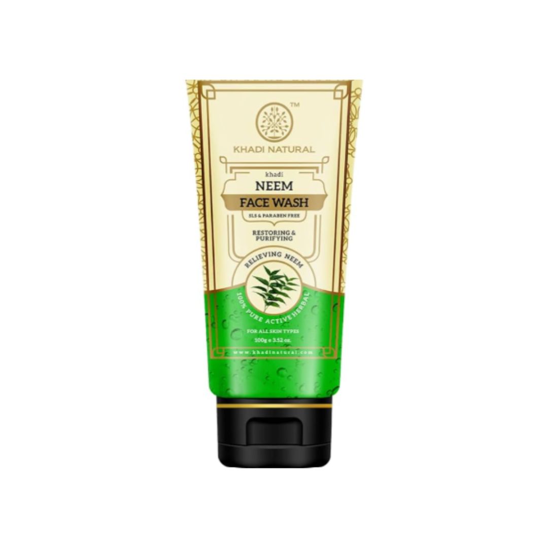Veido prausiklis su nimbamedžiu, Khadi Natural, 100g