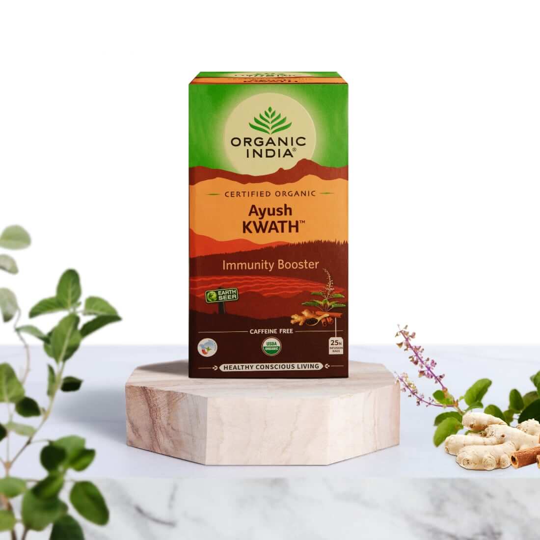 Ajurvedinė arbata Ayush Kwath, 25 pakeliai