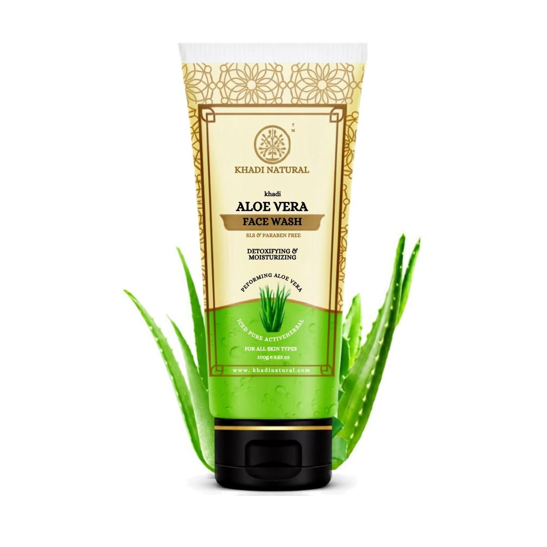 Veido prausiklis su alaviju, Khadi Natural, 100g