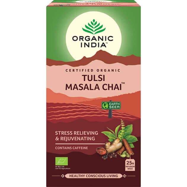 Indiška arbata su prieskoniais Tulsi Masala Chai, 25 pakeliai