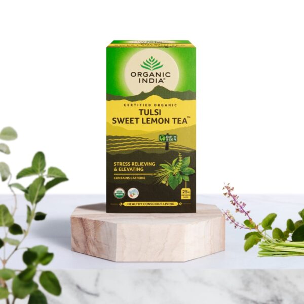 Ajurvedinė arbata Tulsi Sweet Lemon Tea, 25 pakeliai