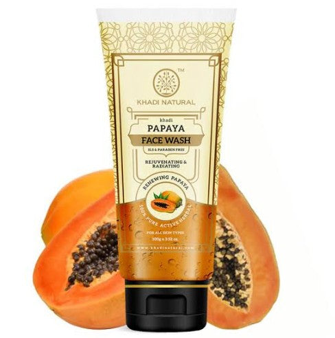 Veido prausiklis su papaja, Khadi Natural, 100g