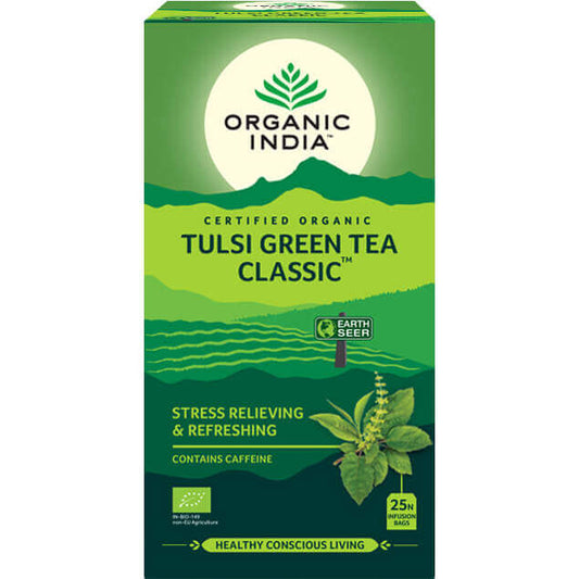 Ajurvedinė arbata Tulsi Green Tea Classic, 25 pakeliai